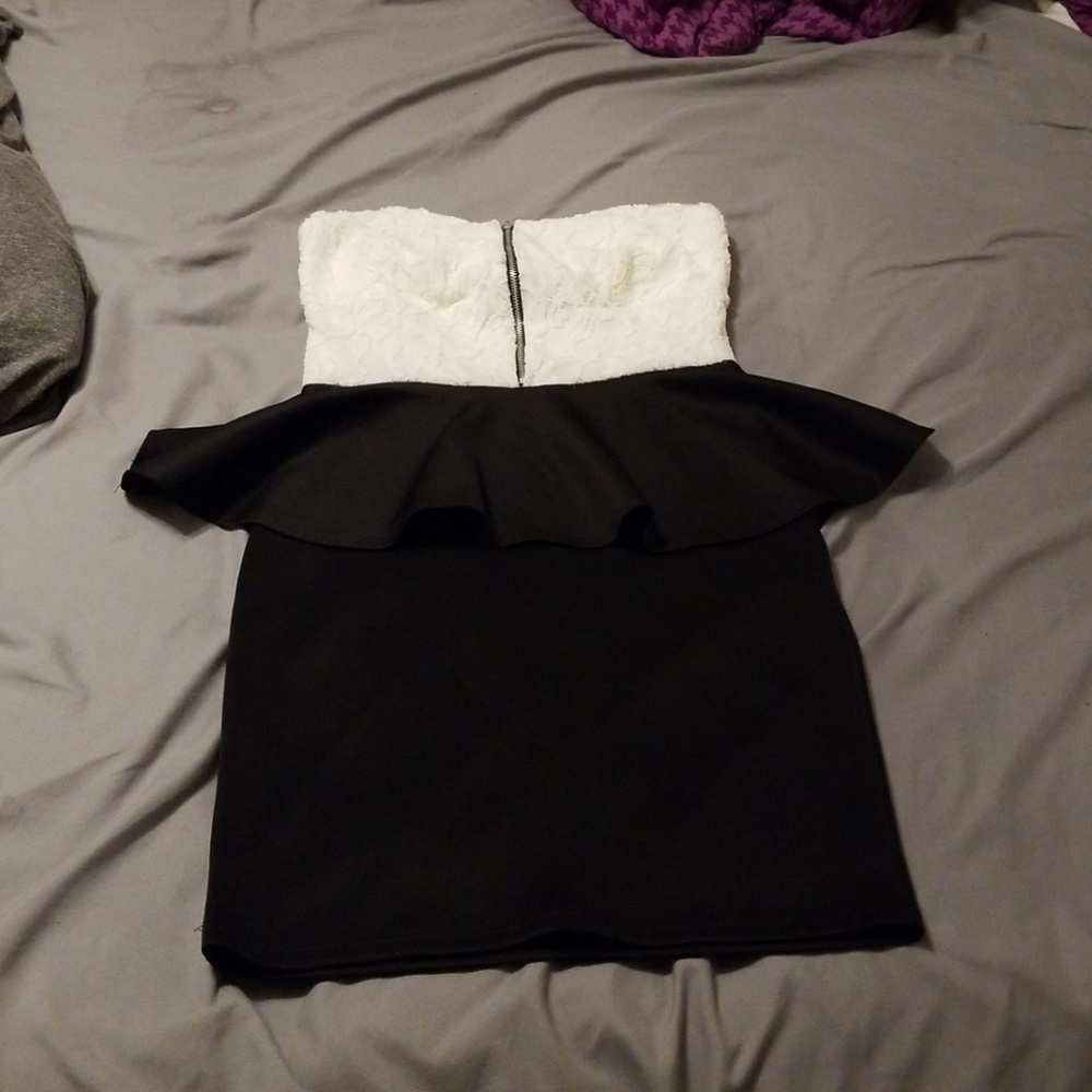 Black and White staples mini dress